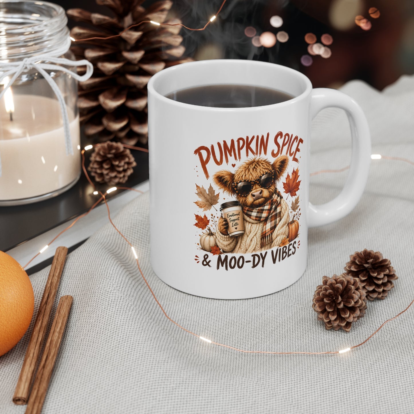 Pumpkin Spice Cow Mug — 11 oz.