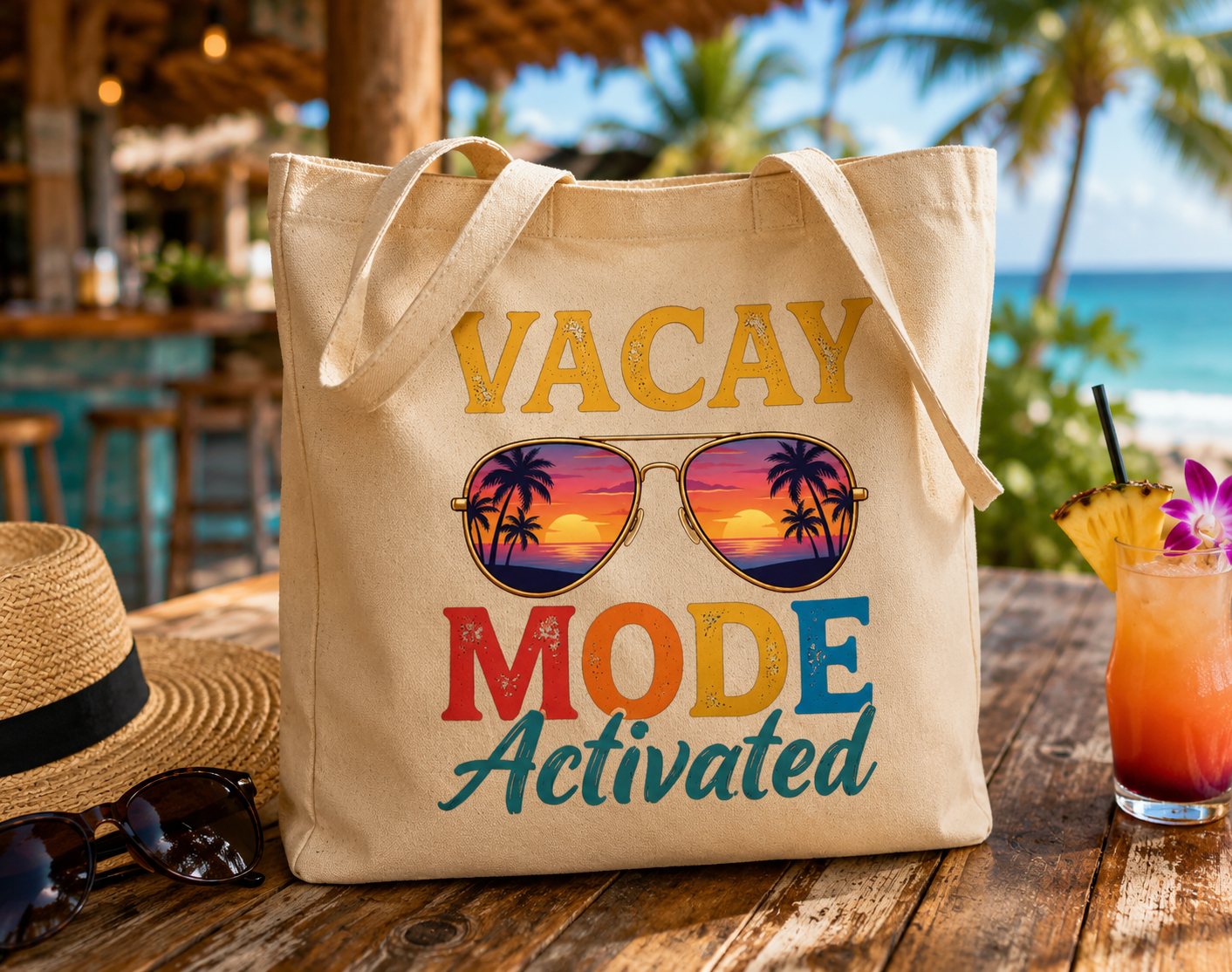 "Vacay Mode Activated" Tote