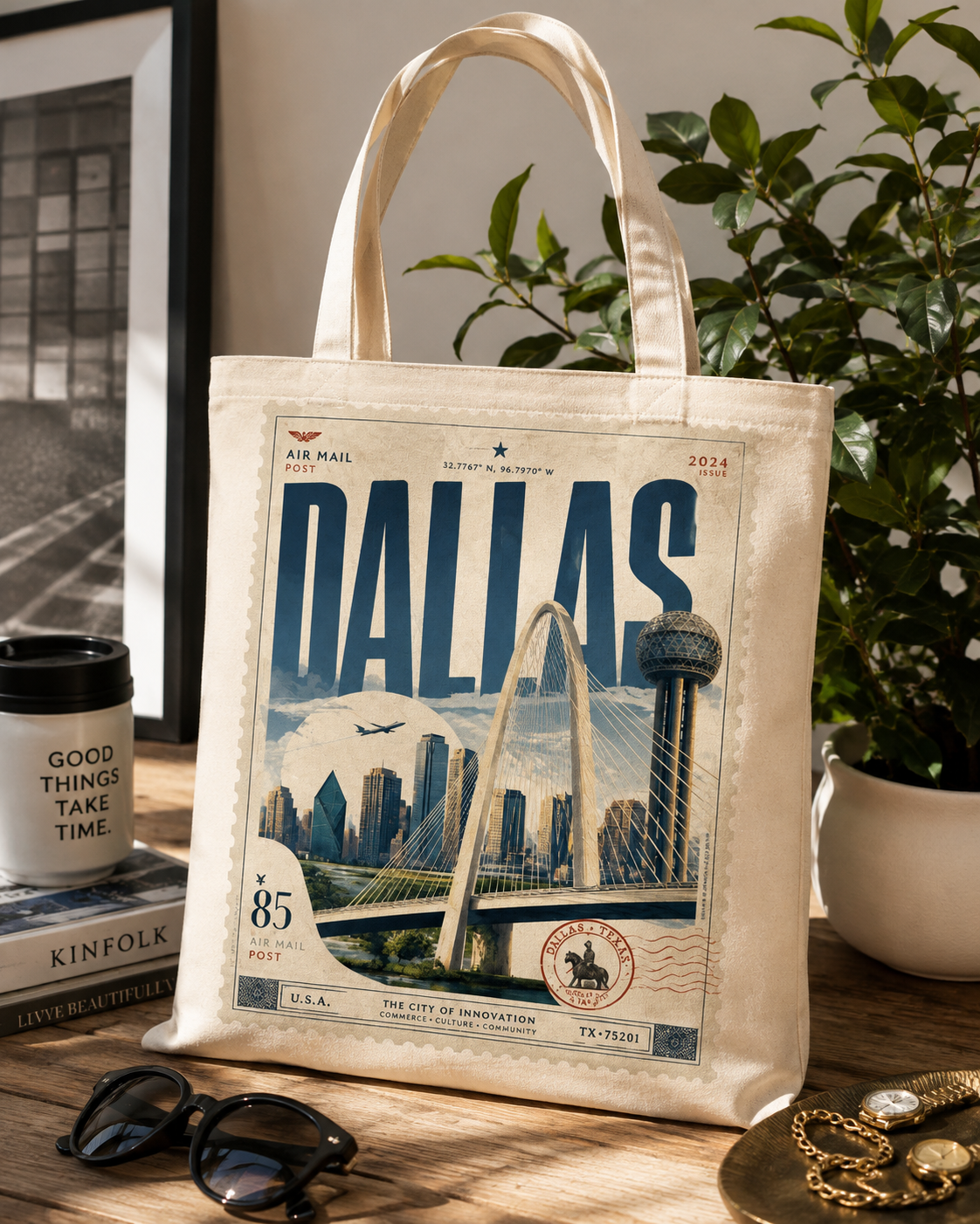 "Dallas" Canvas Travel Tote