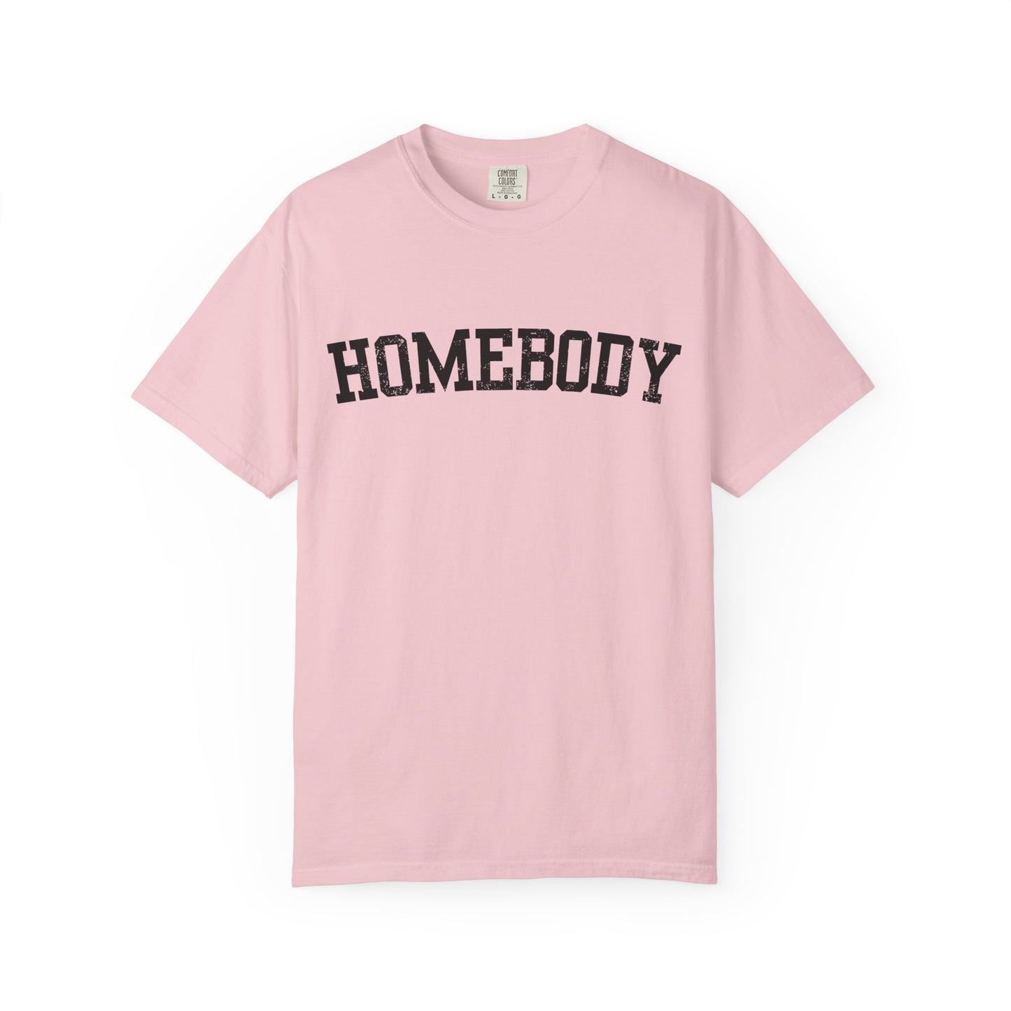 Homebody Graphic Tee  — Black Collegiate Font