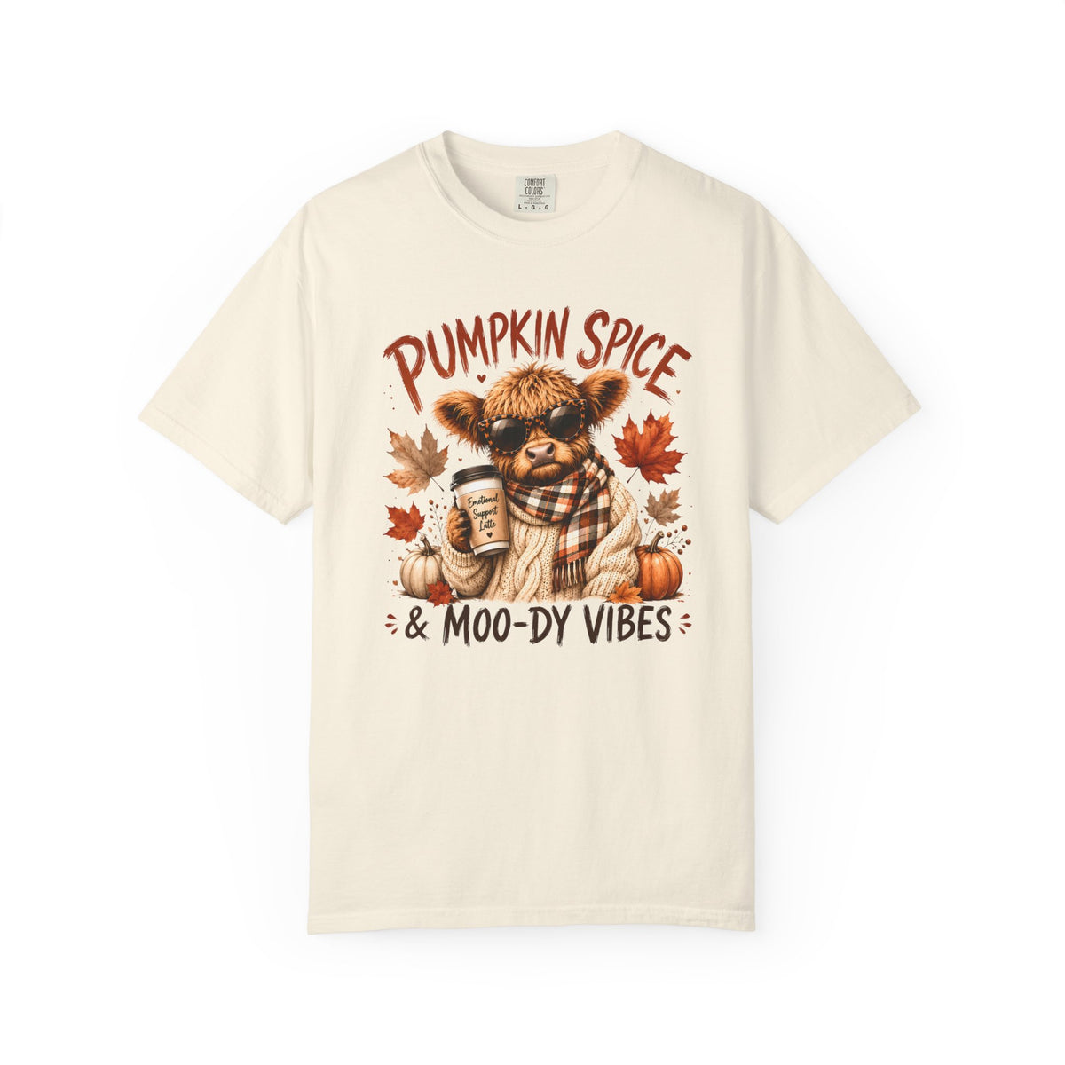 Moo-dy Vibes Cow Graphic Tee - Dark font