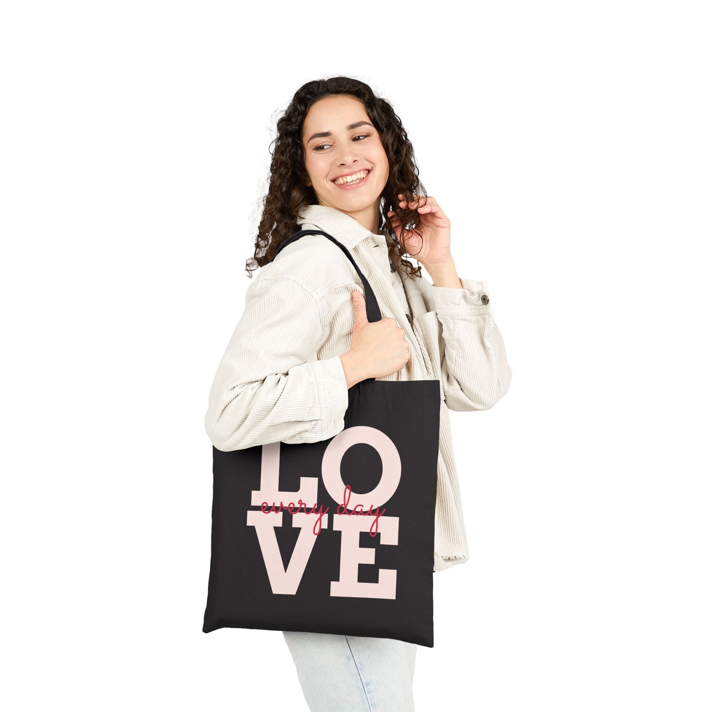 "Love Every Day" Canvas Tote