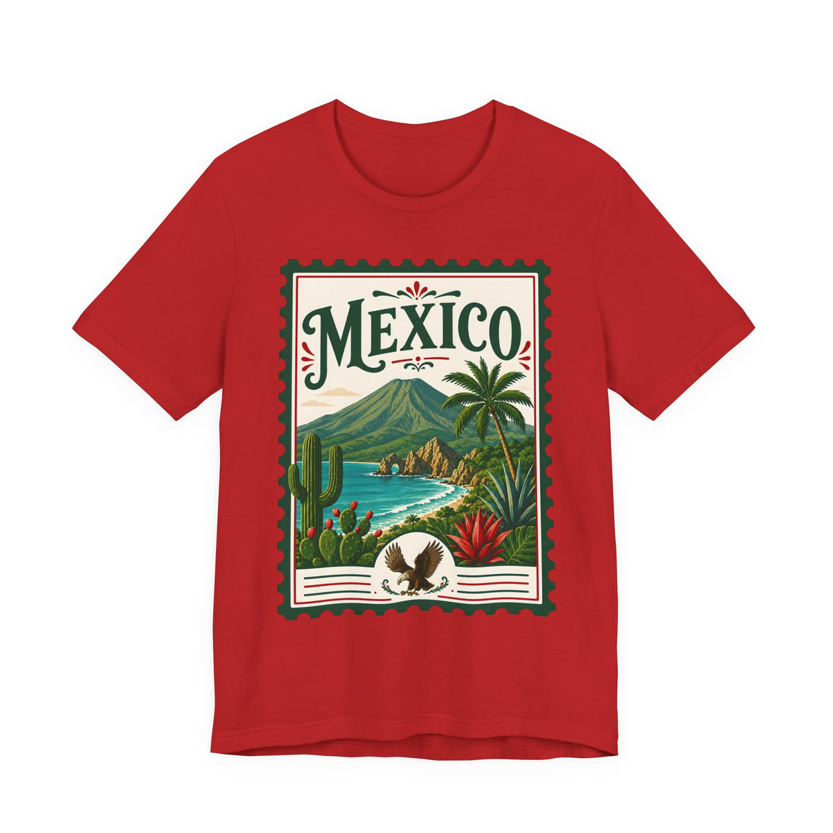Mexico Vintage Postage Stamp Graphic Tee
