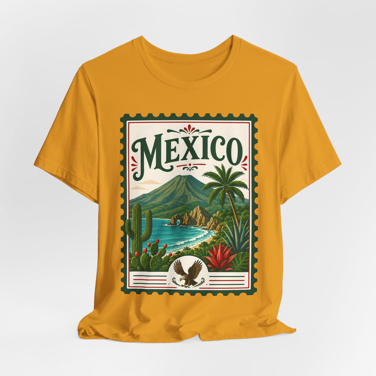 Mexico Vintage Postage Stamp Graphic Tee