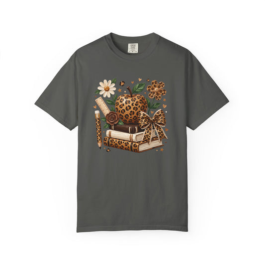 Leopard Floral Reading Stack T-Shirt