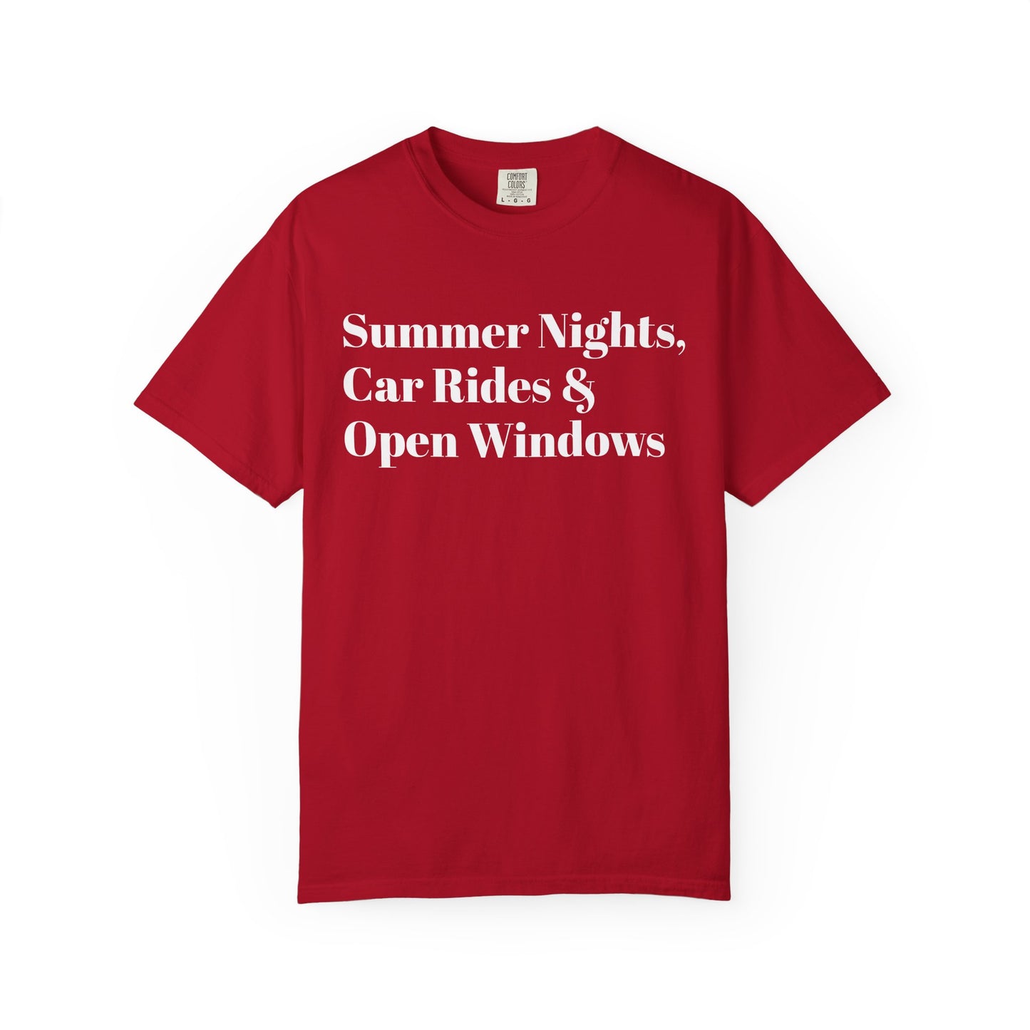 Summer Nights Nostalgia Tee - White font