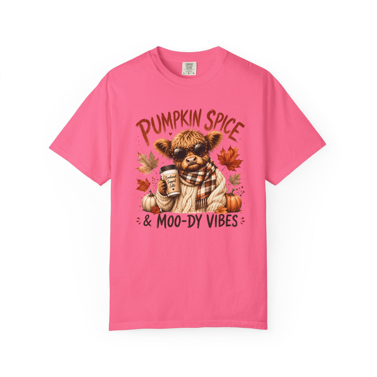 Moo-dy Vibes Cow Graphic Tee - Dark font