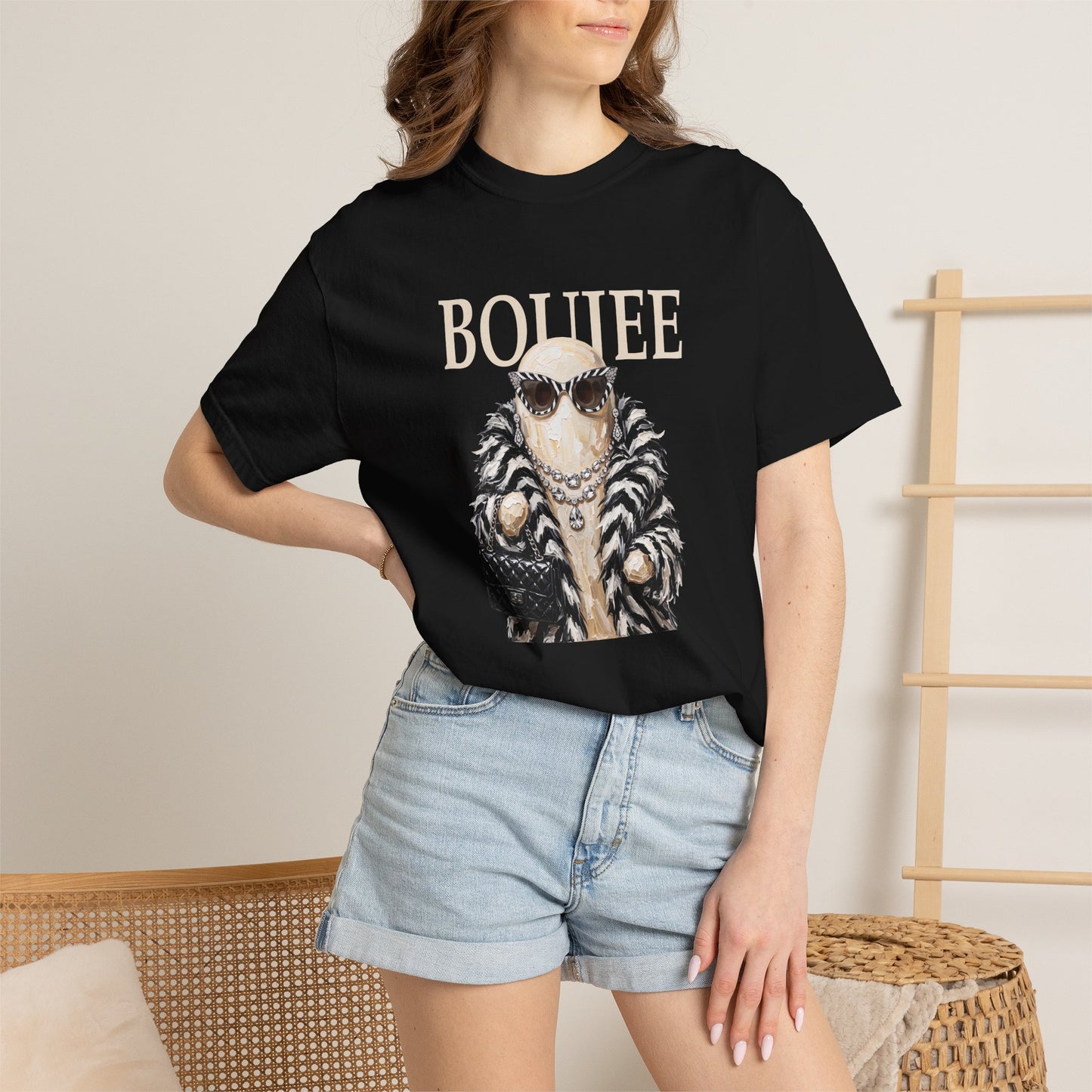 Boujee Ghost Zebra Fur  Graphic Tee