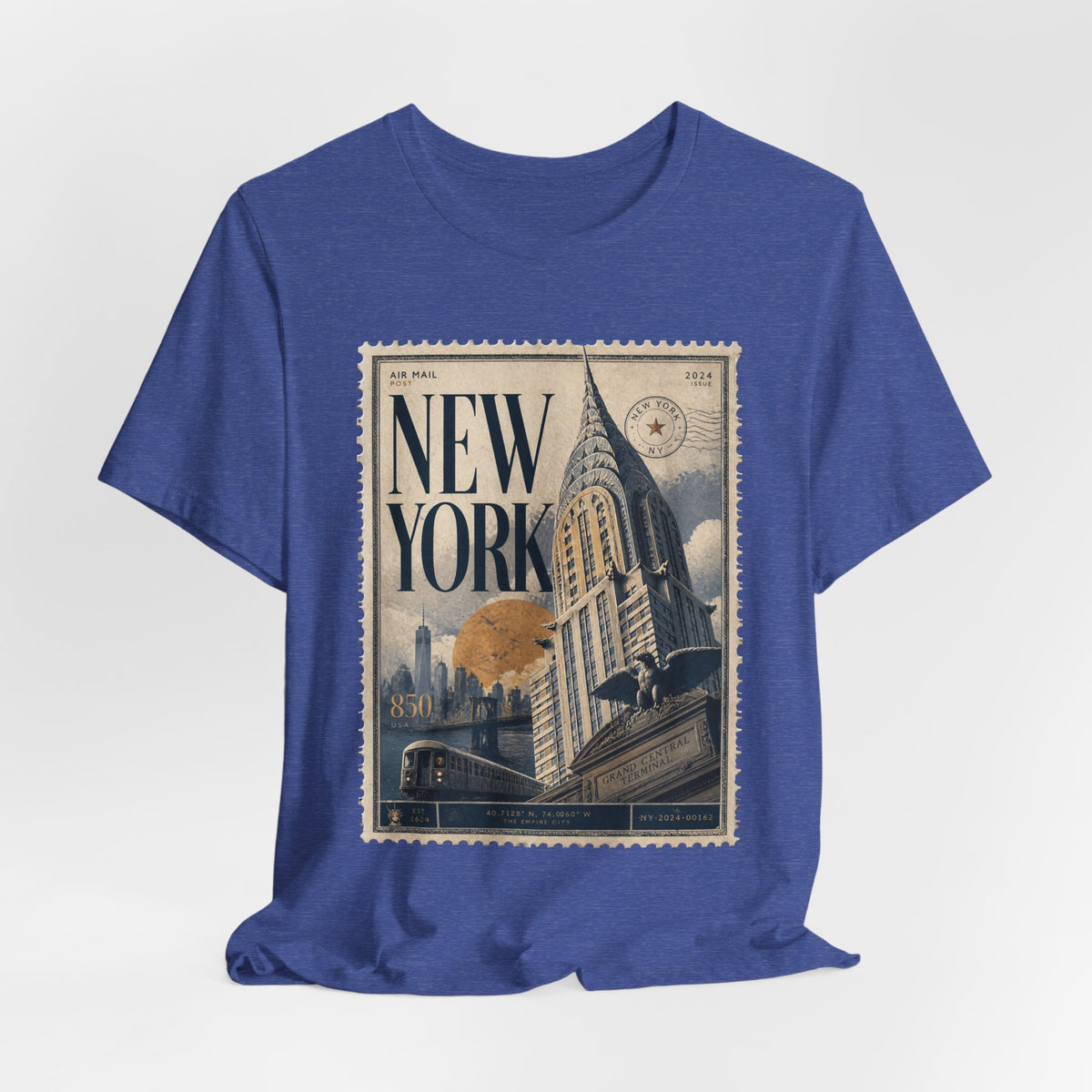 New York Vintage Postage Stamp Graphic T‑Shirt