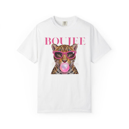 Boujee Leopard Graphic T-Shirt — Pink Bubblegum & Sunglasses Fashion Tee
