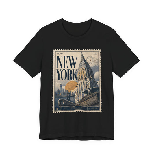 New York Vintage Postage Stamp Graphic T‑Shirt