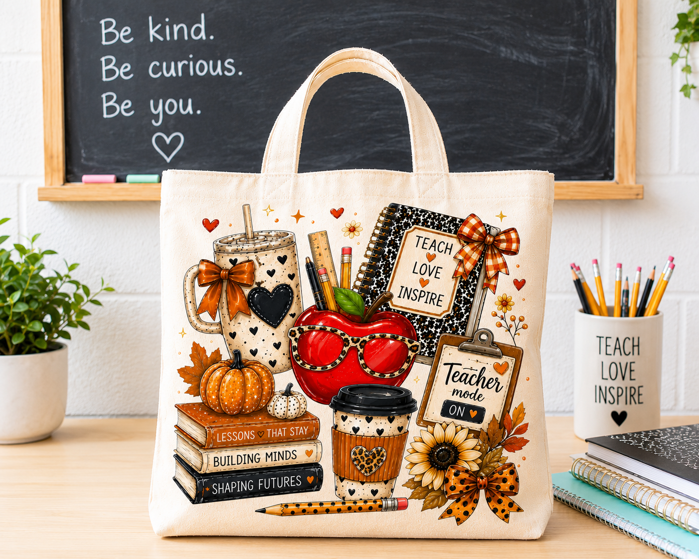 Autumn Cozy Canvas Tote