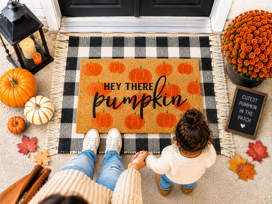 "Hey There Pumpkin"  Welcome Mat