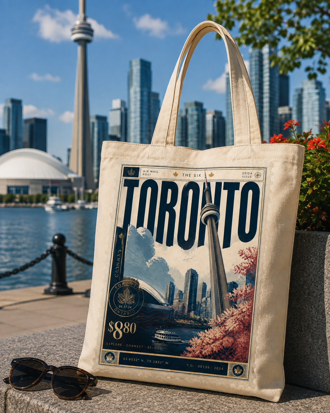 "Toronto" Canvas Travel Tote