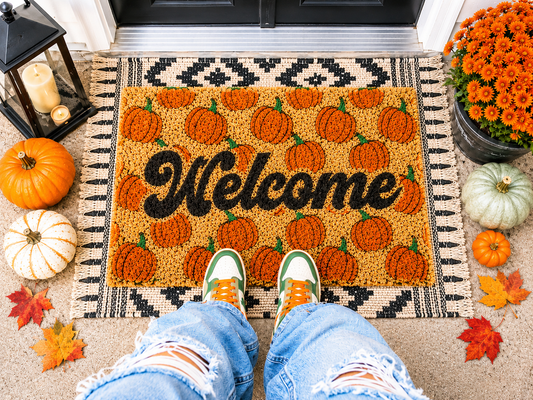 "Welcome Pumpkin" Doormat