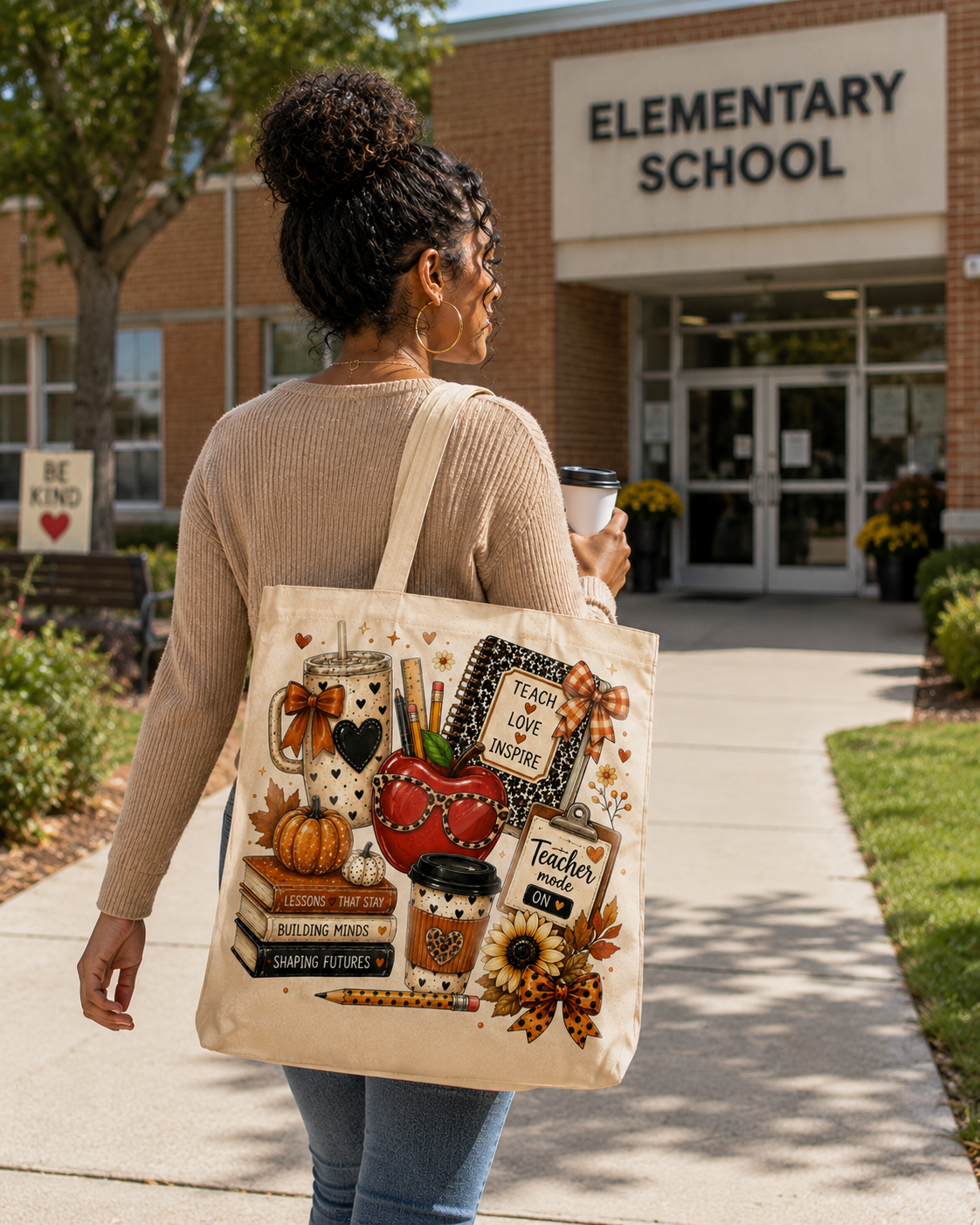 Autumn Cozy Canvas Tote